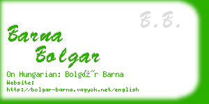 barna bolgar business card